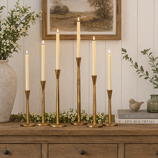 LED Taper Candles with Remote - Set of 6 Flameless Battery Candles