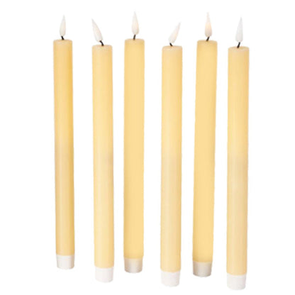 LED Taper Candles with Remote - Set of 6 Flameless Battery Candles