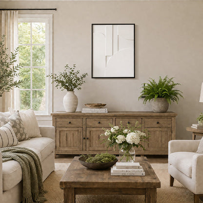 Modern White Geometric 3D Wall Art with Black Frame