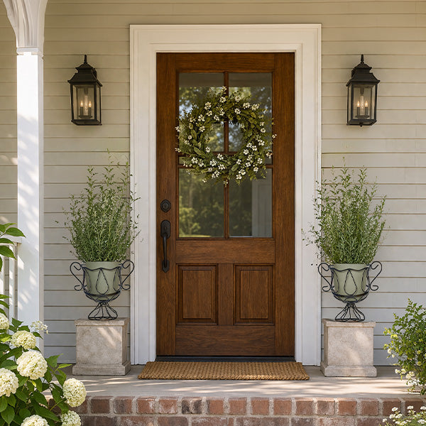 Wrought Iron Trophy Urn Planter with Scrollwork Handles