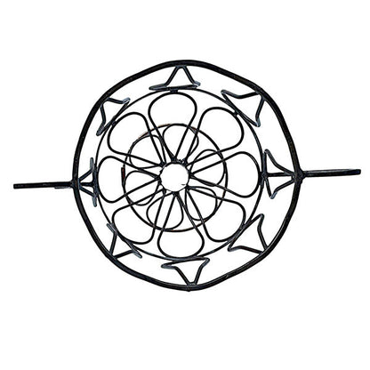 Wrought Iron Trophy Urn Planter with Scrollwork Handles