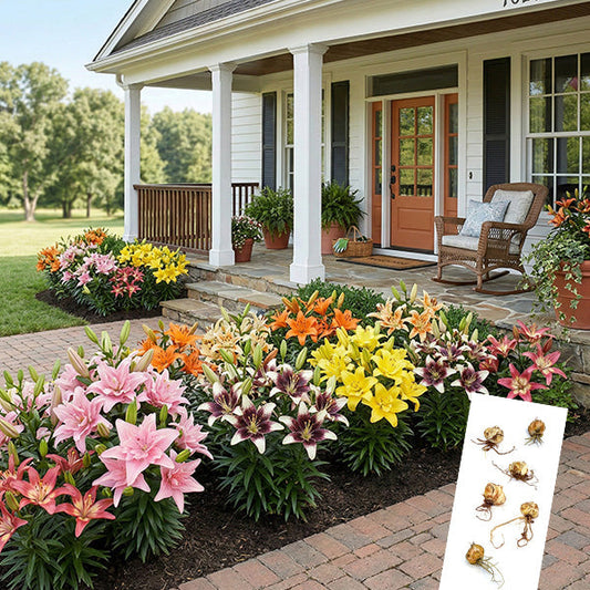 Asiatic Lily Bulbs Mix | Pollen-Free Perennial Flowers, 6 Pack