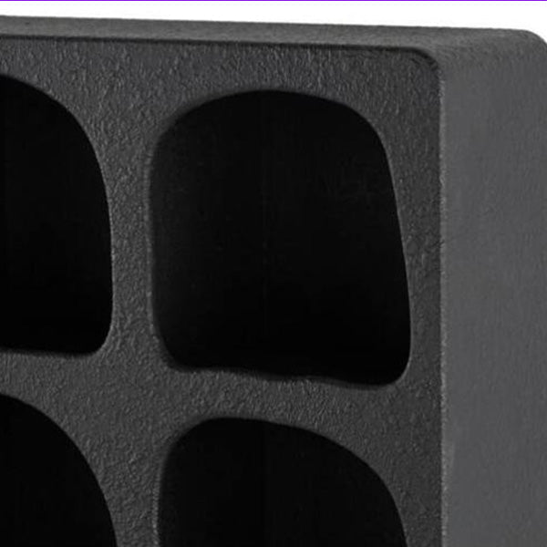 9-Cubby Black Wood Wall Shelf with Deep Square Compartment