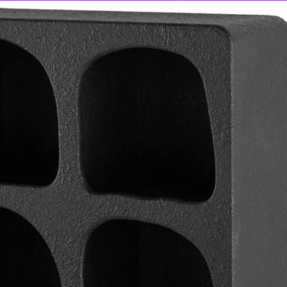 9-Cubby Black Wood Wall Shelf with Deep Square Compartment