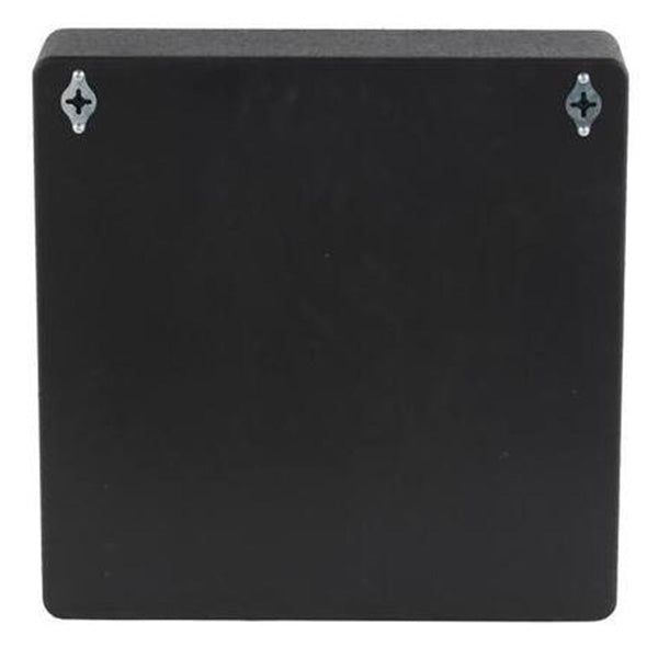 9-Cubby Black Wood Wall Shelf with Deep Square Compartment